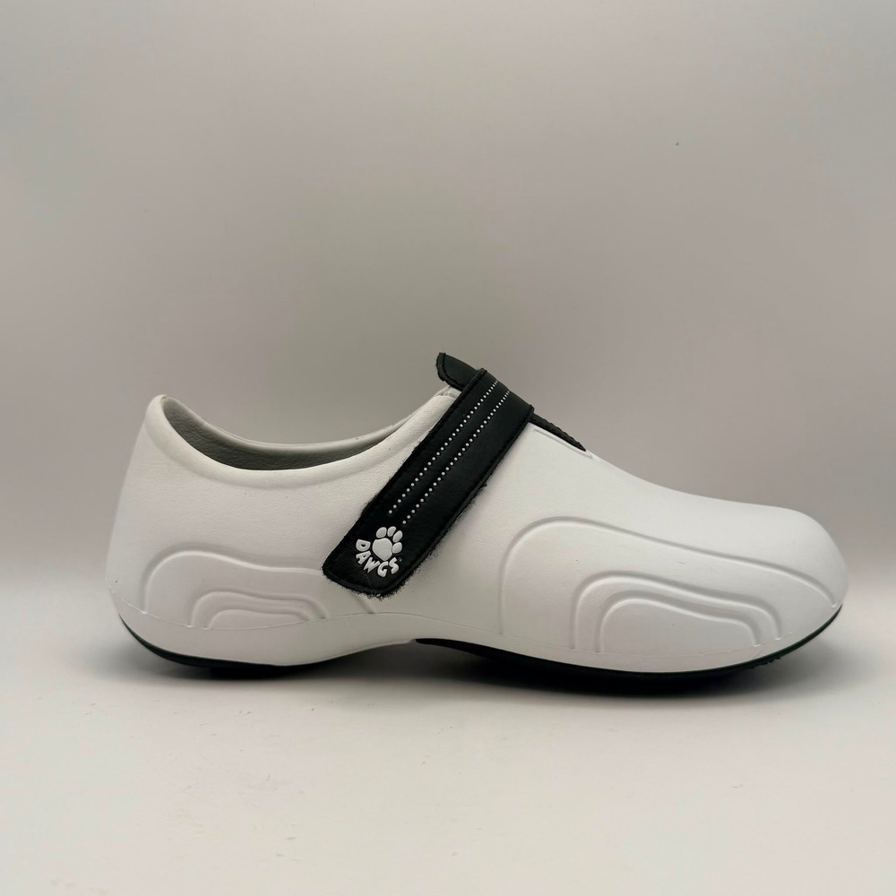 DAWGS Men's Work Shoes White Black Slip Resistant Non Slip Size 10 EU 42